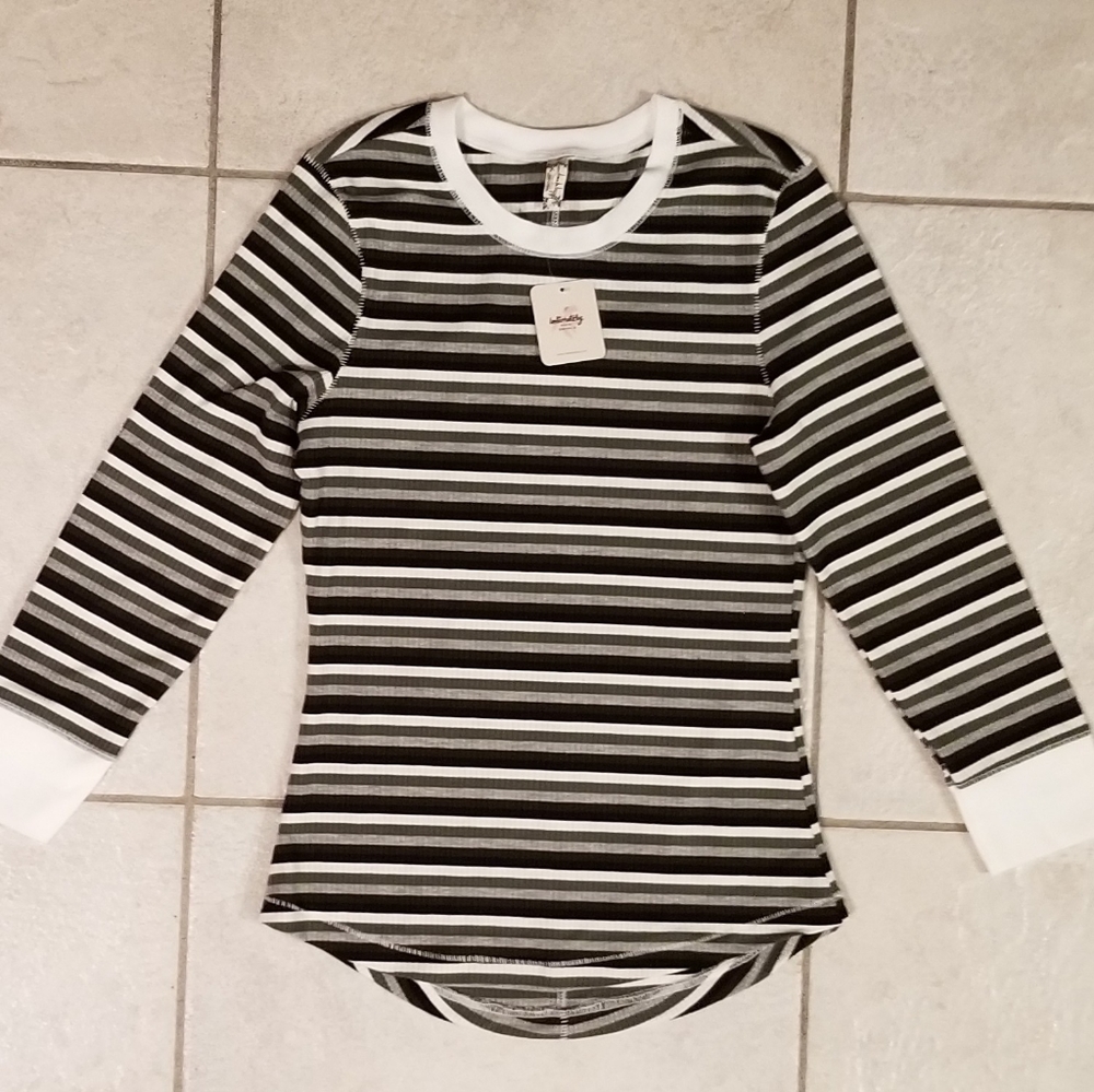 Free People "Good On You Army" 3/4 Sleeve … - Picture 6 of 7